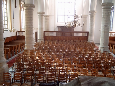Zicht over de kerk vanaf de preekstoel